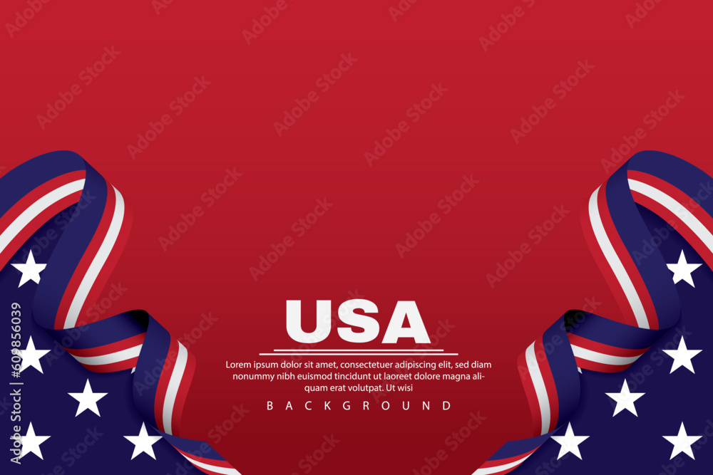 fourth of july happy independence day banner. template for greeting ...
