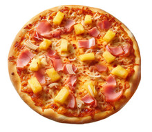 Hawaiian Pizza. Pineapple Pizza. Isolated On A Transparent Background. KI.