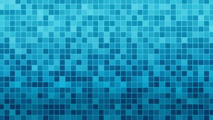 Wall Mural - Blue gradation grid moving and blinking slowly, 4K motion loop background.
