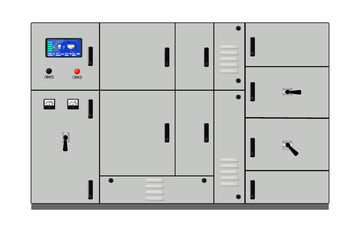 Wall Mural - Control Panel. Production control panel and control of computer devices. Touchpad. 