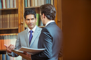 Wall Mural - Lawyers talking in chambers