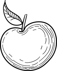 Canvas Print - apple ink sketch.