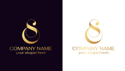 Sticker - OS logo or SO monogram. OS letter logo template elements. personal monogram. Vector elegant logo.