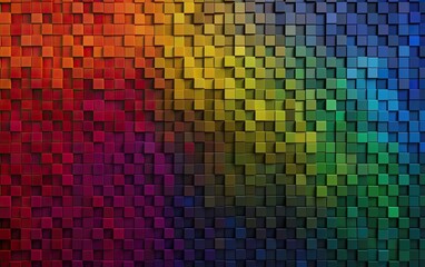 Wall Mural - Abstract colorful background with squares. Generative AI.