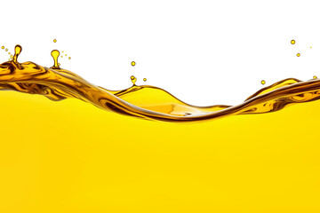 Wall Mural - Yellow oil isolated on transparent or white background, png