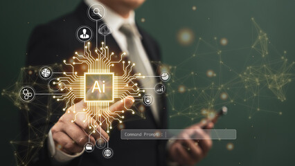 Modern businessmen who are turning to AI technology instead of manual labor. to reduce costs Reduce errors from work Just issue a command by typing it into the computer.