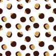© Narek - Guarana seeds seamless pattern on white background. Paullinia cupana endless texture in colorful flat illustration for textiles, packaging, wrapping paper. Vector illustration