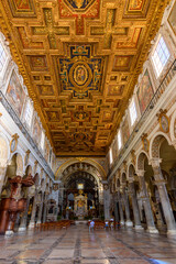 Wall Mural - Basilica of St. Mary of Altar of Heaven on Capitoline hill interiors, Rome, Italy