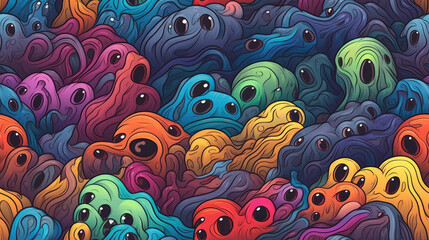 Wall Mural - colorful organic alien slim background - by generative ai