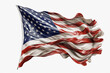 © sid - 3D American waving flag on white background