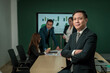 © SKW - Modern Asian businessman with high confidence Committed to working together as a harmonious team Having a professional planning meeting at the company