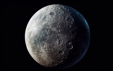 moon with isolated background,created with generative ai tecnology.