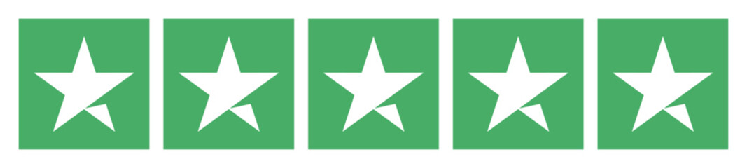 Wall Mural - five or 5 star rating icon. stars flat icon for apps and websites.