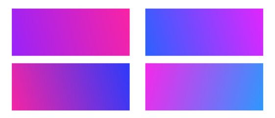 Wall Mural - Set of horizontal banners in gradient colors