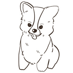 Poster - Cute Dog Character with hand drawn style