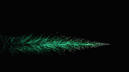 Green Optical fiber abstract futuristic background