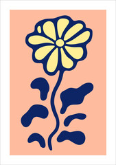 Wall Mural - Cute hand drawn doodle flower. Vector Illustration.