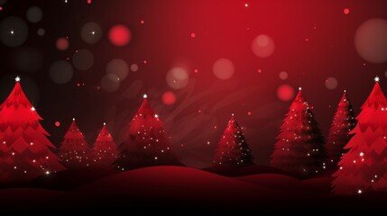 Wall Mural - Abstract red christmas background with red christmas baubles and decorations, bokeh and sparkles, ai generated