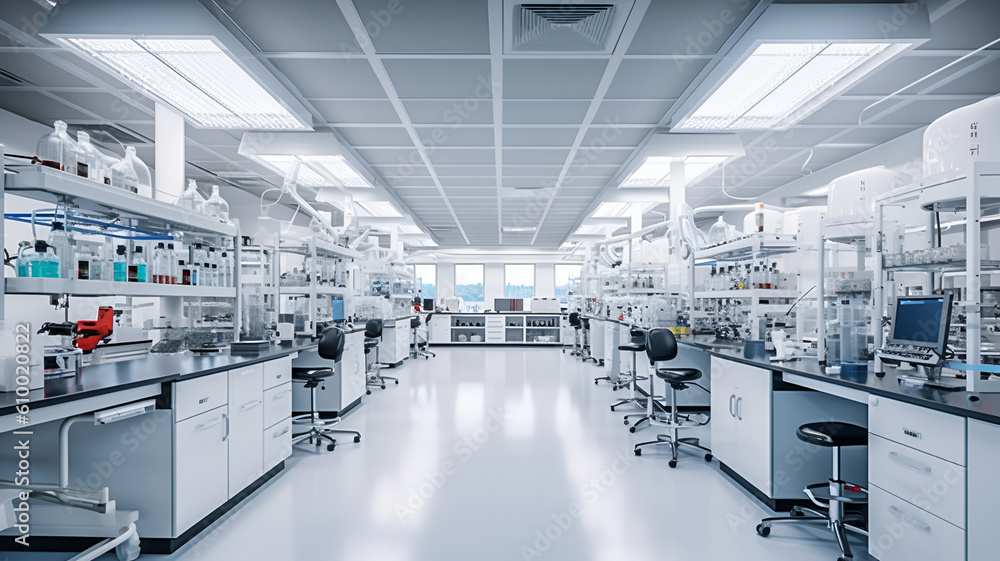Lab Workplace Laboratory workplace interior. Stock Illustration | Adobe Stock