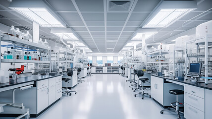 laboratory workplace interior.