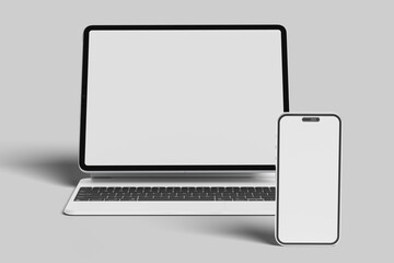 Multi device website presentation mockup