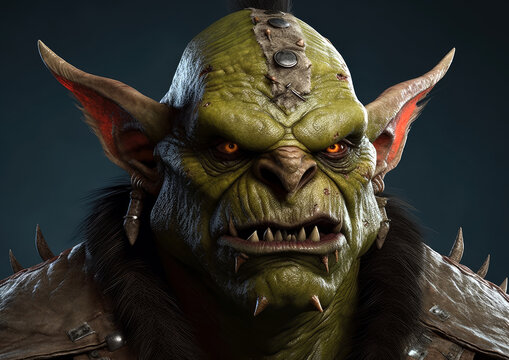 male goblin adventurer . Generative AI