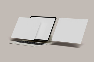Multi device website presentation mockup
