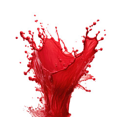 Wall Mural - red water splash isolated on white