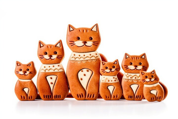 Wall Mural - cat gingerbread