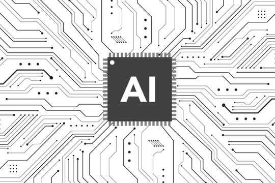 abstract futuristic circuit board illustration, circuit board with various technology elements. circ