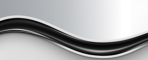 wavy black white abstract minimalist background with copy space, generative ai