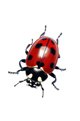 Wall Mural - close up of a ladybug isolated on a transparent background