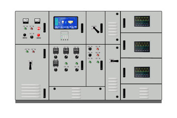 Wall Mural - Control Panel. Production control panel and control of computer devices. Touchpad. 