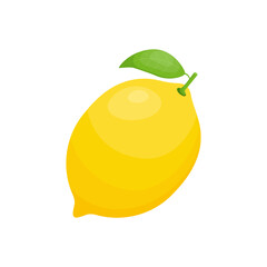 Wall Mural - fresh lemon fruit. lemone vector icon isolated on white background. vector illustration for design a