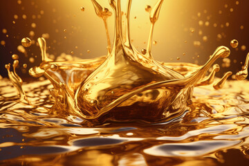 gold liquid created with Generative AI technology