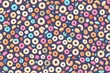 colorful donuts pattern