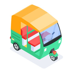 Sticker - Transportation Isometric Icons 
