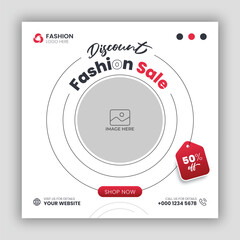 Poster - Fashion sale social media post and web banner template