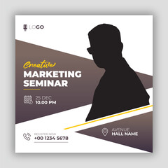 Poster - Digital marketing business conference social media post and web banner design template