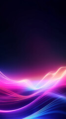 abstract futuristic background with pink, purple and blue glowing neon moving high speed wave lines 
