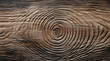 A captivating fingerprint pressed onto a worn wooden surface. Generative AI.