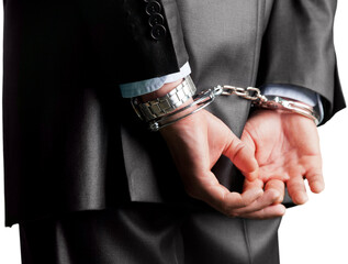 Wall Mural - Hands of Businessman in Handcuffs