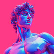 3D render David Michelangelo Aesthetic David Michelangelo PNG Aesthetic David sculpture. Generative Ai