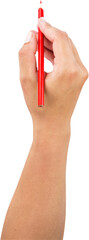 Sticker - Hand Holding Pencil - Isolated