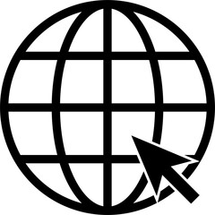 internet flat icon. go to web sign. for web site design, logo, app, ui. illustration