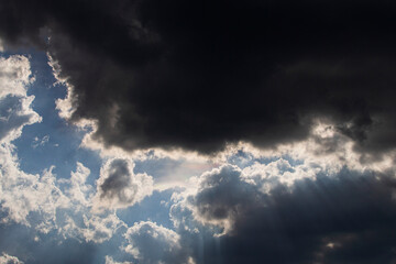 Wall Mural - Cloudscape has been developing in gorgeous form. The sky is filled with beautiful clouds.