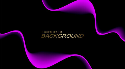 Wall Mural - Isolated purple smooth wave patterns with gradient