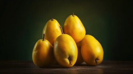 Wall Mural - bananas and apples on black