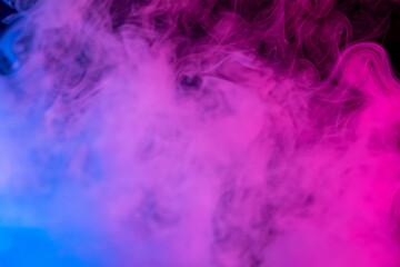 AI Generative atmospheric smoke puff cloud design elements on a dark background.