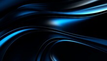 Modern Black And Blue Abstract Background With A Minimalistic Design. Generative Ai